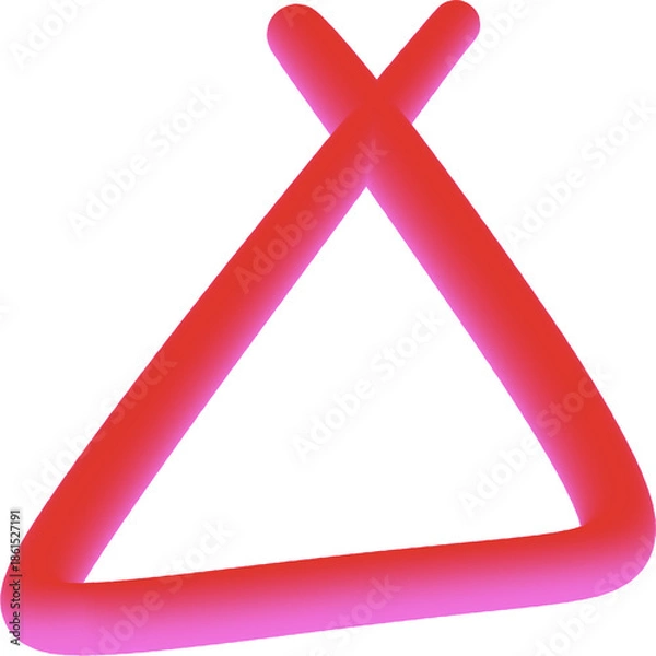 Fototapeta red triangle sign