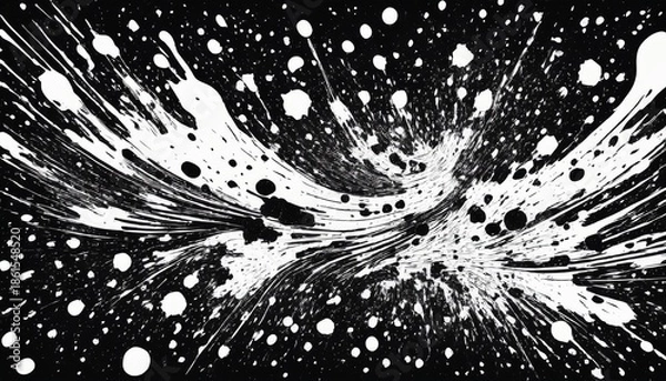 Fototapeta abstract monochrome splatter pattern