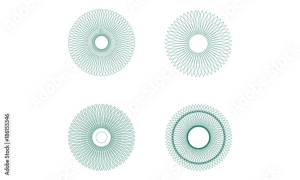 Fototapeta Vector Circular Guilloche Patterns