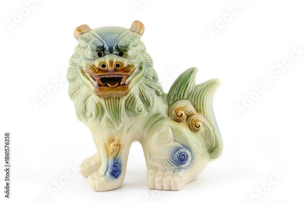 Obraz 沖縄シーサーの陶器の置物