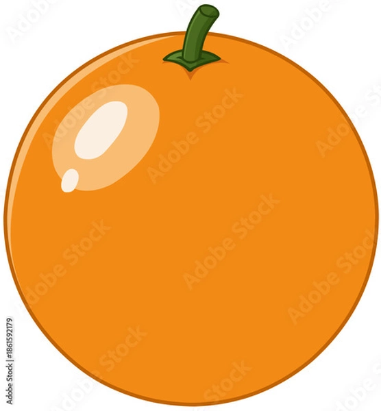 Obraz Simple Orange Fruit Vector Illustration