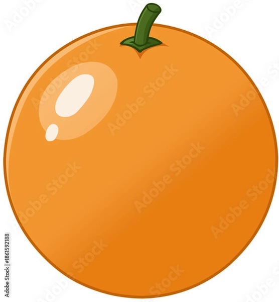 Obraz Simple Orange Fruit Vector Illustration