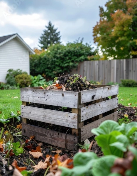 Obraz Backyard Composting: Turning Waste into Garden Gold