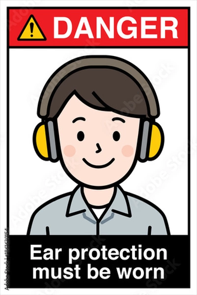 Obraz Safety Sign Danger Warning Ca...