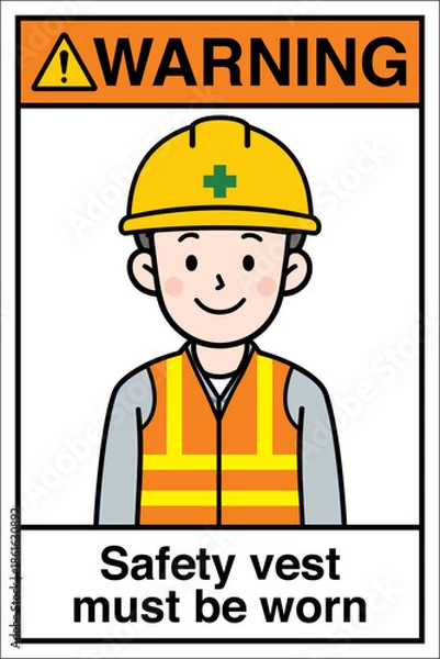 Obraz Safety Sign Danger Warning Ca...