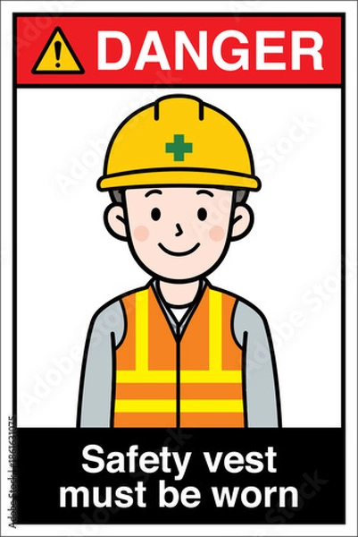 Obraz Safety Sign Danger Warning Ca...