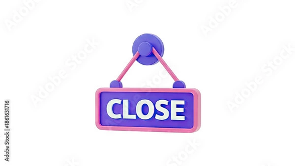 Obraz 3D Rendered 'CLOSE' Sign