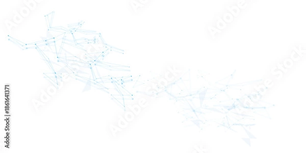 Fototapeta Technology dots lines connect network background.global network technology concept.