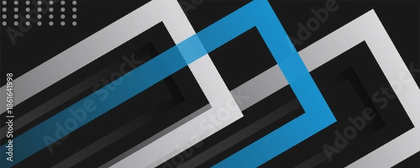 Obraz Abstract geometric vector blue background