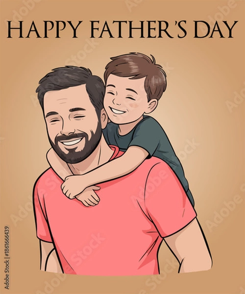 Obraz Father's day poster vector