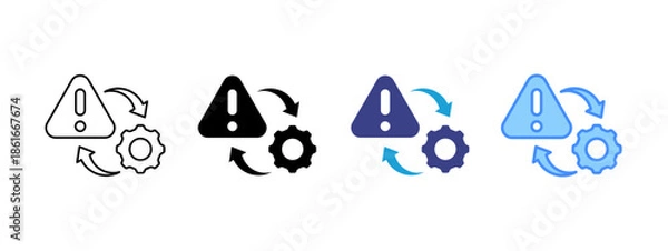 Obraz Risk Management  icon set multiple style collection