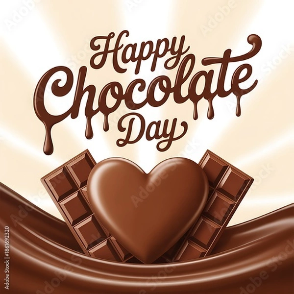 Obraz chocolate heart background