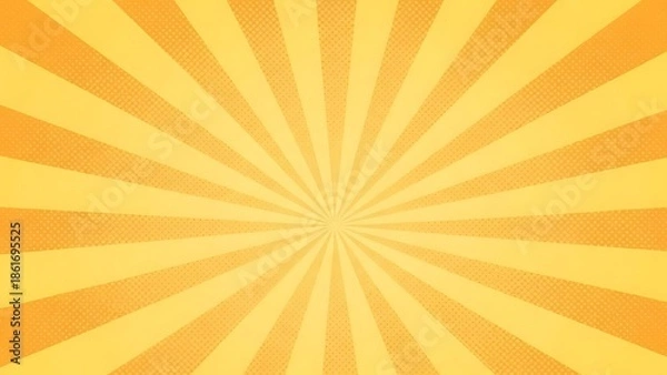 Obraz Pale Yellow Comic Sunburst Background