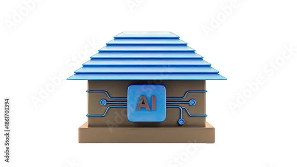 Obraz AI Smart Home Icon