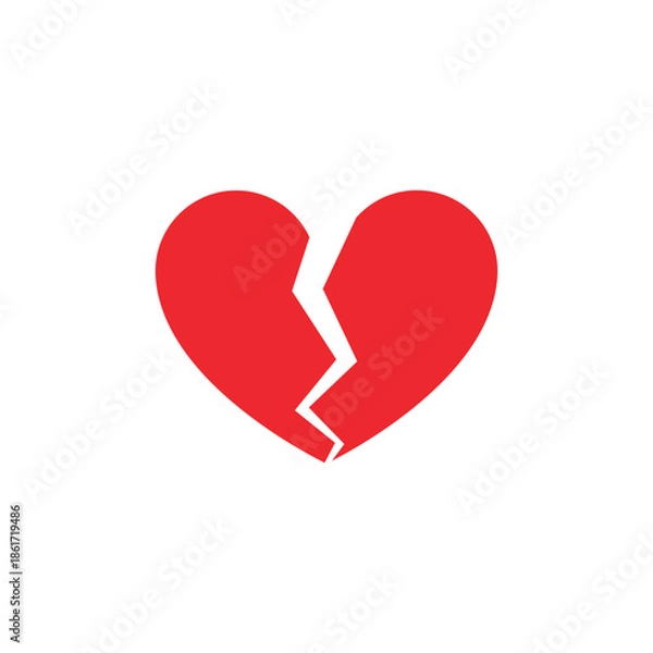Obraz Broken heart icon