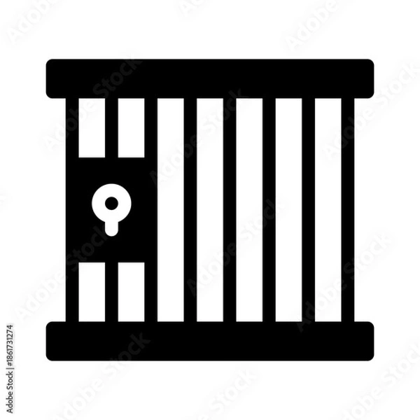 Obraz jail cell glyph icon