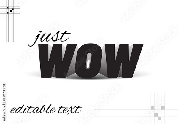 Obraz Modern 3D Type Minimal Text Effect