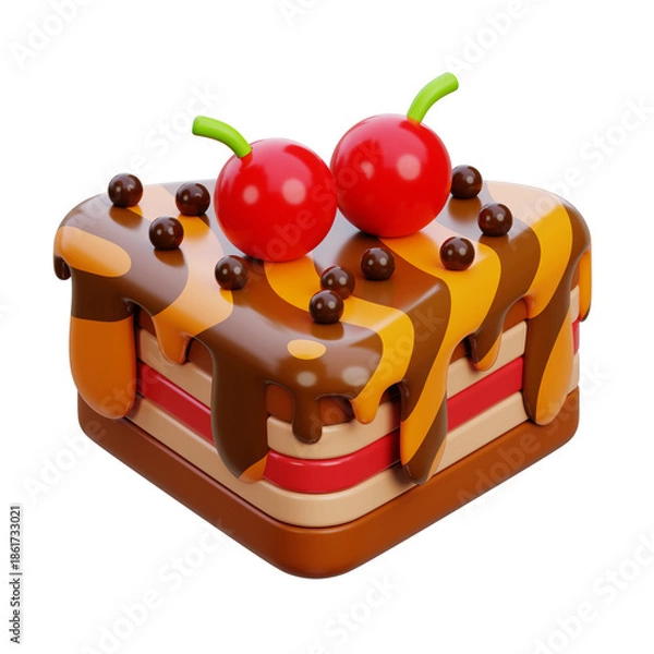 Obraz 3d cake illustration