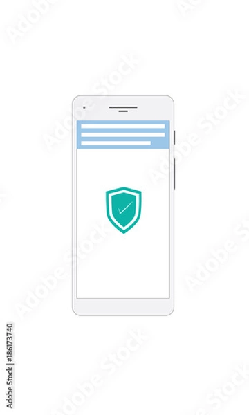 Fototapeta Vector Illustration of a Secure Electronic Device