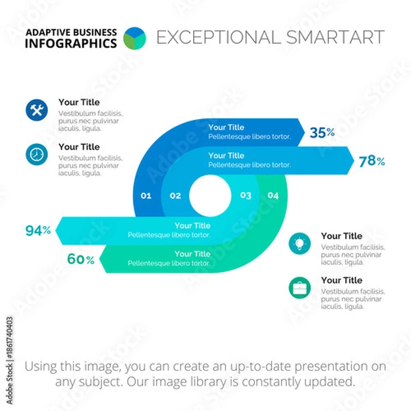 Obraz Process Arrow Diagram Template