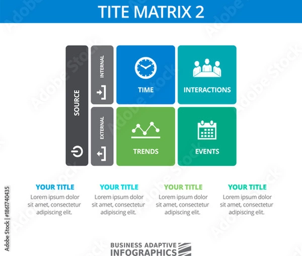 Obraz TITE Matrix Diagram Template 1