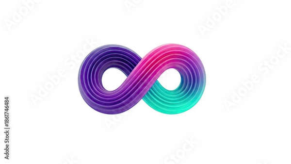 Obraz 3D Infinity Symbol with Gradient Colors