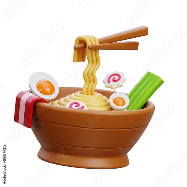 Obraz 3d ramen illustration