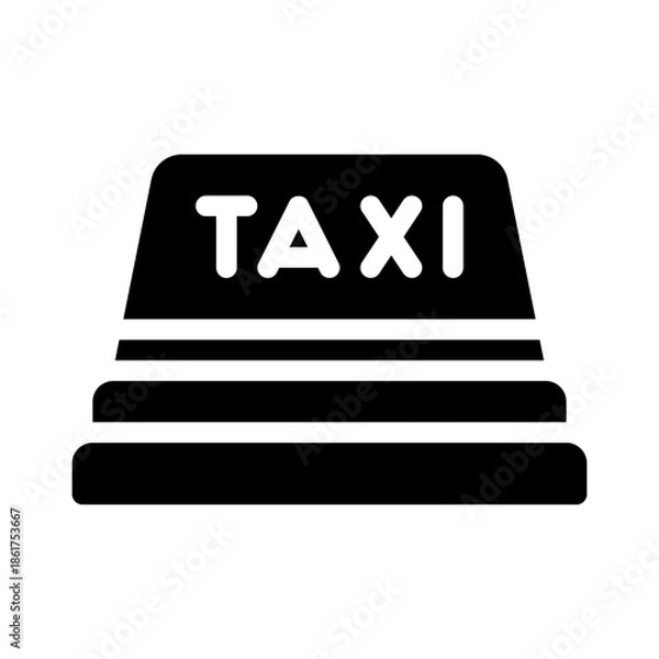 Obraz taxi glyph icon