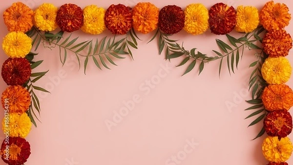 Obraz autumn leaves border