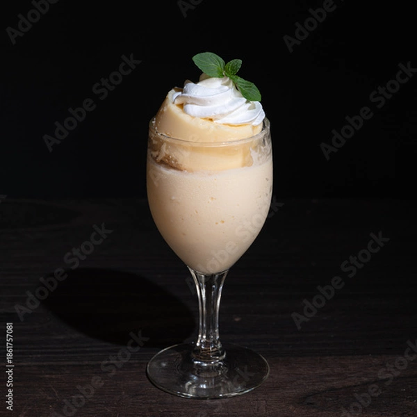 Obraz チーズケーキとバニラアイス