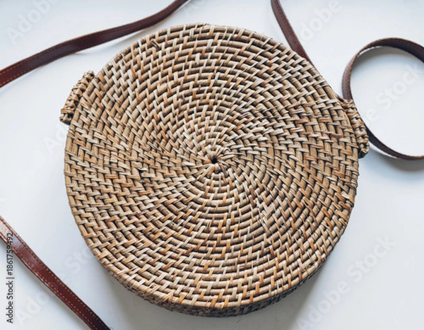 Obraz Round Woven Bag