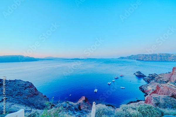 Obraz サントリーニの美しい風景