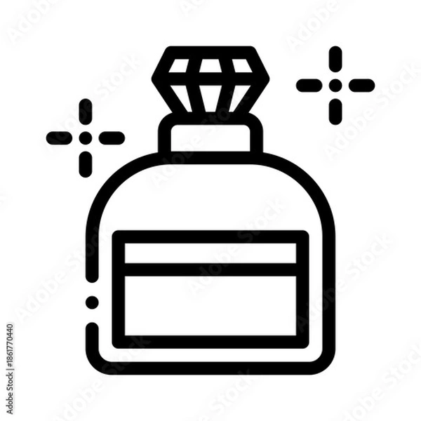 Obraz perfume line icon