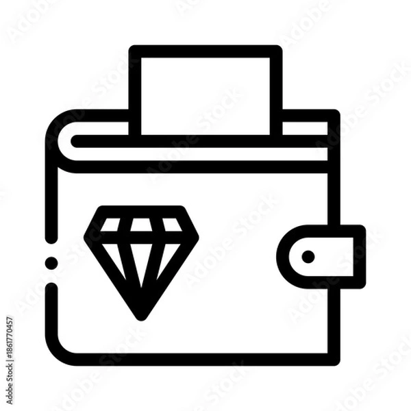 Obraz wallet line icon