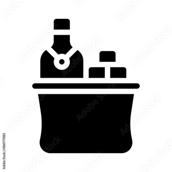 Obraz champagne glyph icon