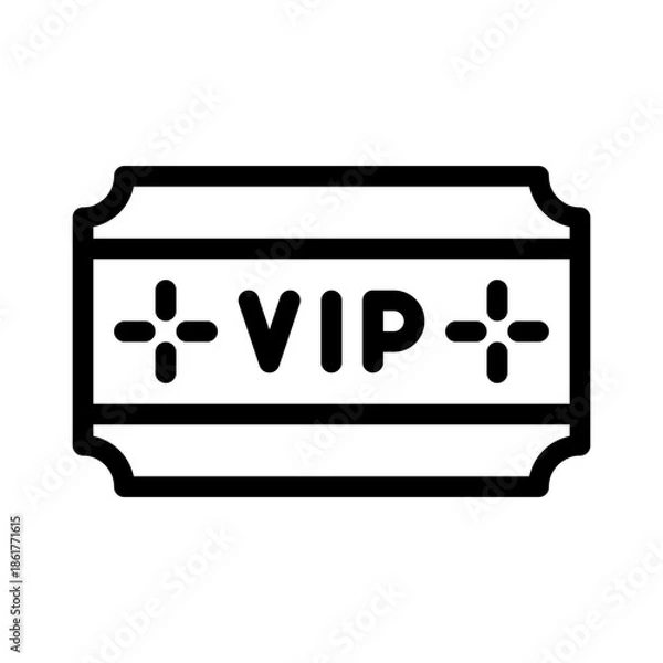 Obraz vip line icon