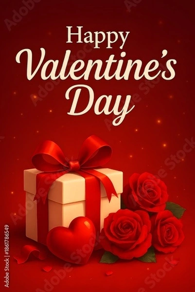 Obraz Happy valentine's day greeting message 