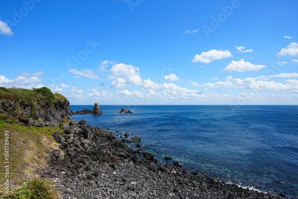 Obraz fascinating seascape with charming clouds