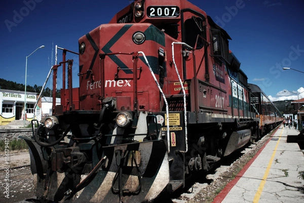 Obraz train of Chepe in Barranca del Cobre