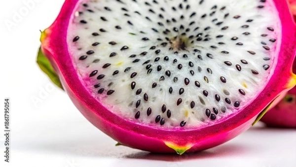 Obraz dragon fruit slice macro with bright color