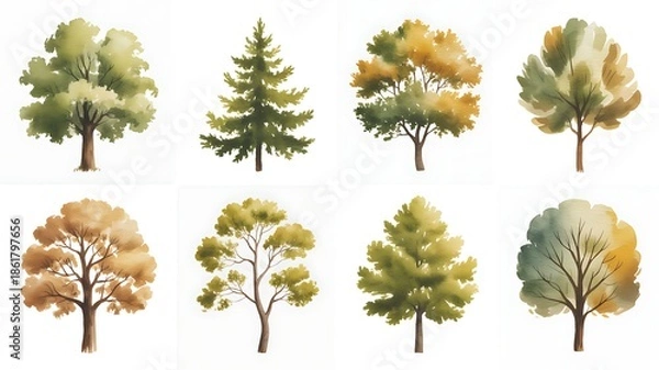 Obraz collection of trees
