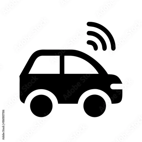Fototapeta Car with wireless signal