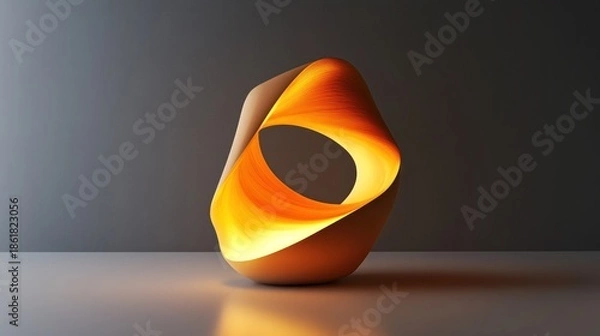 Obraz Abstract, glowing, organic form.