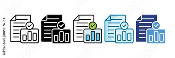 Obraz Performance Metrics Icon Set Multiple Style Collection