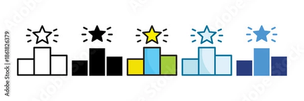 Obraz Competitive Advantage Icon Set Multiple Style Collection