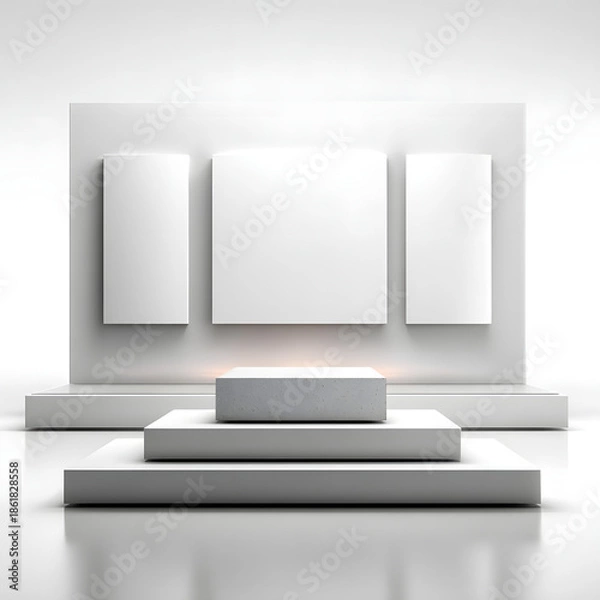 Obraz Minimalist white stage