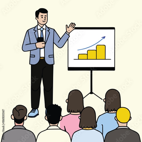 Obraz create-a-flat-vector-background-for-startup-pitch-.eps