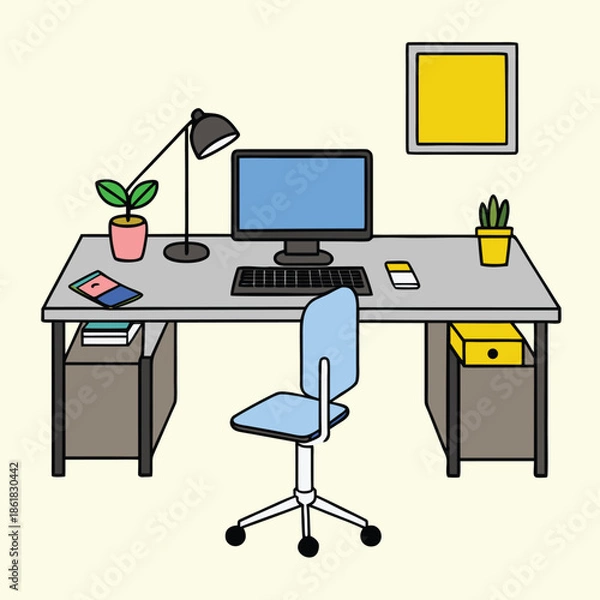 Obraz create-a-vector-background-showing-modern-us-offic(1).eps