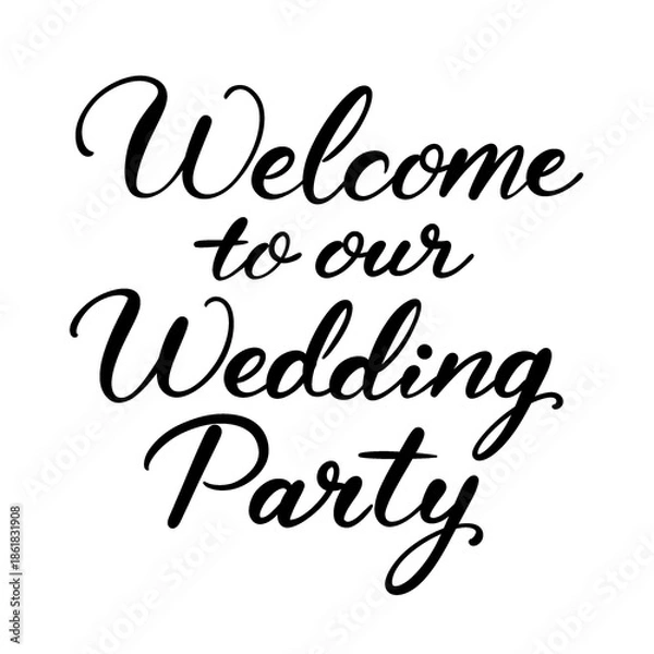 Obraz 結婚披露宴のウェルカムボード用の手書き文字