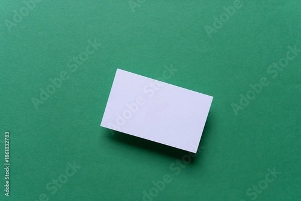 Obraz 緑背景に白いカード